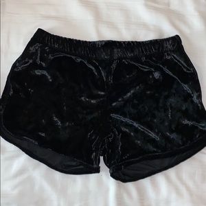 Black Velvet Shorts